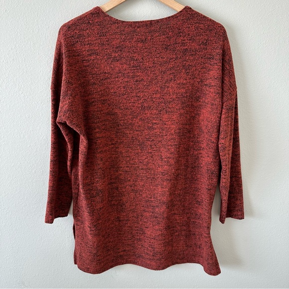 Renee C Burnt/Rustic Orange/Red Cozy 3/4 Sleeve Top Size Medium - Picture 11 of 11